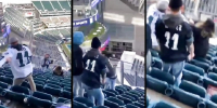 Throwing punches at the stadium