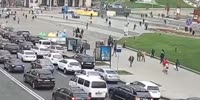 Drunk Ukrainian Man Plows Through Crowd