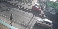 Dude Crossing Road Fails to Look Right