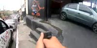 Brazilian Police BodyCAm: Knife Wielding Man Gets Shot