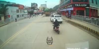 Girl On Scooter Getting Killed By Truck