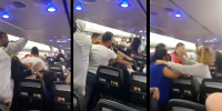 Thug girl fight on plane