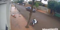 Speeding Biker Loses Control