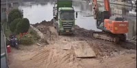 The excavator quickly realized