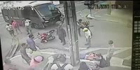 Motorcycle couple VS bus