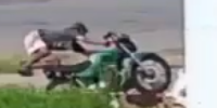Biker Collides With Wall
