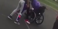 Disabled Gets Intence Punching
