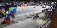 Biker Crushed in India