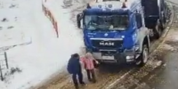 Woman Gets Run Over By Slow Moving Truck