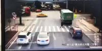Green Dude Gets Crushed By Huge Truck