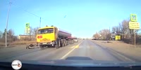 Russian Girl Survives Tanker Truck Knock Out