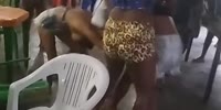 Fight and tits in Brazilian bar