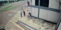 Workers Get Zapped While Moving Scaffold