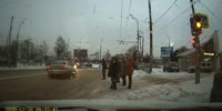 Female Frogger Gets It