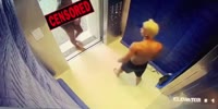 Crazy Girl With Censored Tits Attacks Dude In Miami Elevator