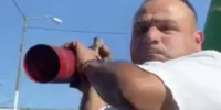 Raging Driver Grabs Extinguisher