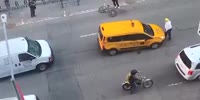 NYC Cab Attacked By Bike Gang