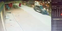 Man Standing Next To His Scooter Gets Run Over By SUV