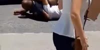 Van Driver Fights Bus Driver