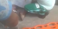 Drunk Man Vanishes Under The Bus