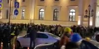 Scum Cop Kicks Woman In Stomach During Protests In Russia