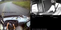 Car Sends Bus Off Road