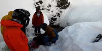 Dramatic Rescue Of Skier Fallen Into Ice Water