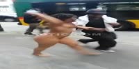 Crazy Black Woman Walking Naked in the Streets of Seattle