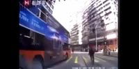 Cyclist ran over by bus in China