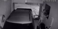 Trying to get into the house for a woman