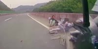 Freaky Van Destruction Caught On Chines Dashcam