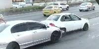 Angry drivers in traffic