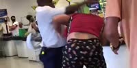 Customer revolts in the market and ends up being beaten