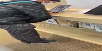Dude Rubs His Thing Watching Anime On Tablet In The Store