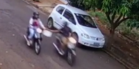 Purse Snatcher Drops Moto Girl In Brazil