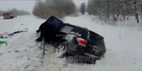 Another driver slides and crashes