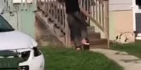 Girl Flies Over The Porch After She Invades House Of Her EX