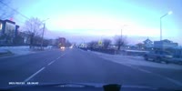 Dashcam angle of pedestrian accident