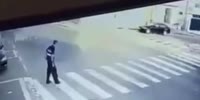 Old guy hit by car