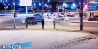 Girl Thrown Against The Pole