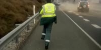 Slamming Through Spanish Police Checkpoint