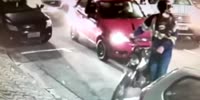 Careless Woman Gets Wrecked By Motorcycle