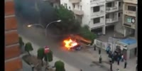 Car Explodes While On Fire