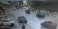 Innocent Pedestrian Tail-smacked by car