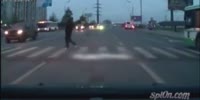 Pedestrian Sent Into Orbit