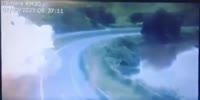 Explosion After Truck Flips Over
