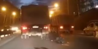 Drunk Man Turns Into Pizza Under The truck Wheels In Russia