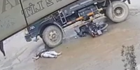 Head Crushed Under Truck Wheel