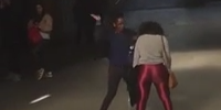 Lesbian In Awesome Pants Gets Slapped By Lover