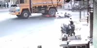 Woman Gets Crushed By Dump Truck